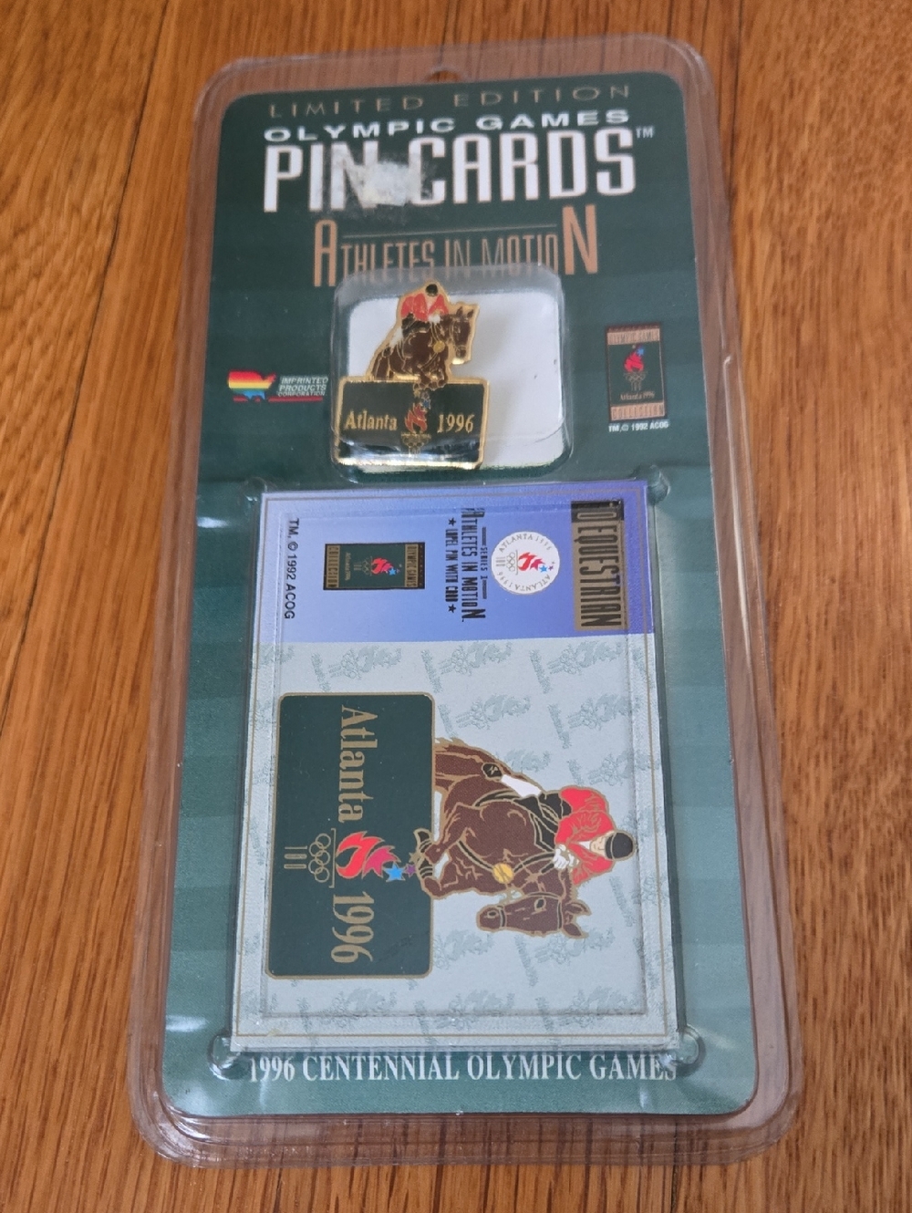 Olympic Games Pin Card Atlanta 1996 Collector Pin